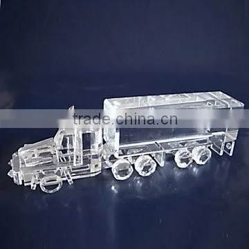 crystal art and craft glass car model for wedding decoration gift