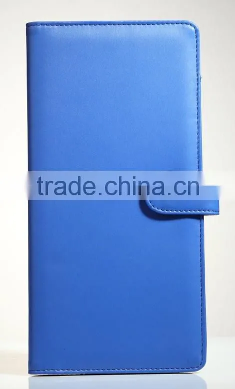 direct factory sale leather cheque holder/leather passport holder/leather cheque holder with custom logo