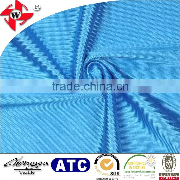 blue 100% polyester warp-knitted tricot dazzle fabric