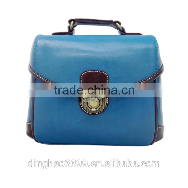 Trendy high quality waterproof camera bag unisex durable leather camera bag