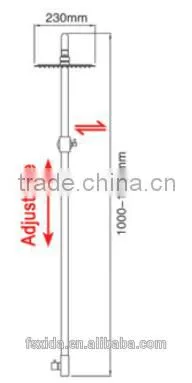 JWS-139 High Quality Rainfall Shower head set/ shower column