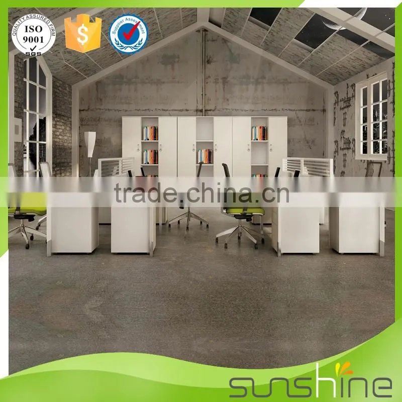YS-SW03 Standard Sizes Of Workstation Furniture 4 Seats Laptop Desk Guangzhou Office Furniture Manufacturers