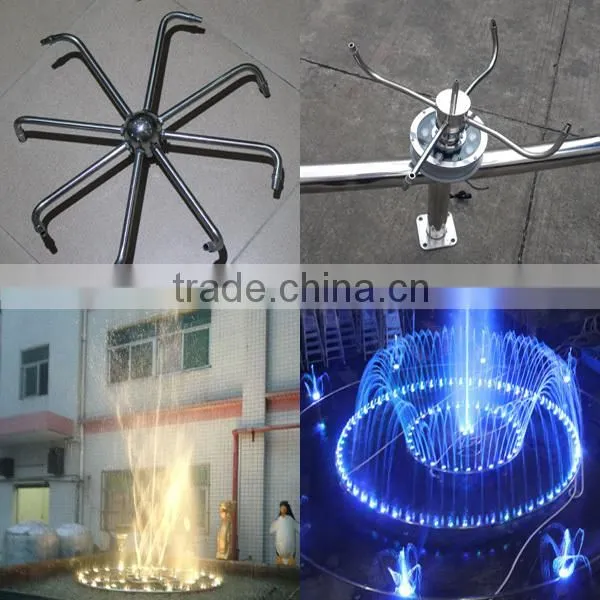 Outddor indoor square water fountain accessories brass and stainless steel head jet fountain nozzle