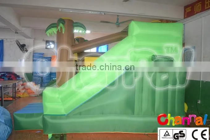inflatable little jungle home use castle with basketball hoop