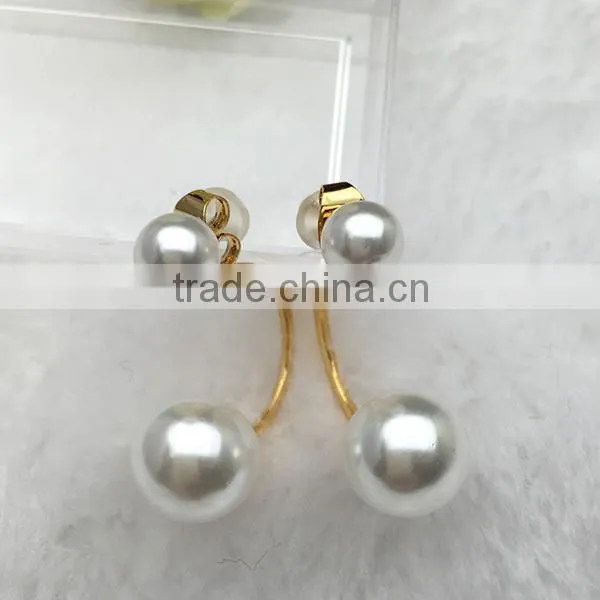 cheap price pearl designs fake double pearl earring