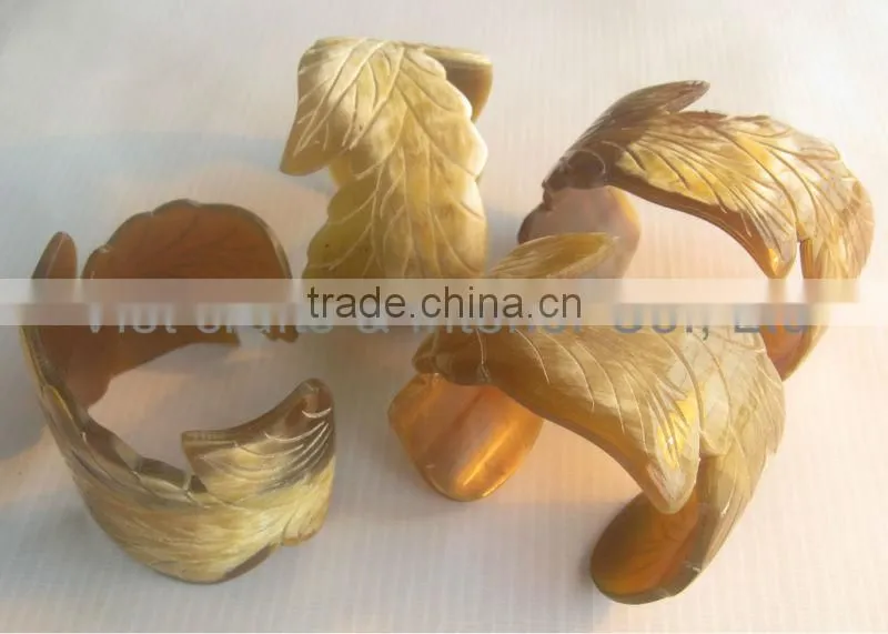Horn cuff bracelet, horn bangle, horn bracelet