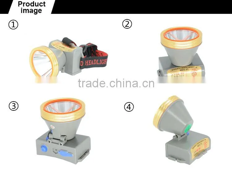 High level powerful led coal miners headlamp with lithium ion battery
