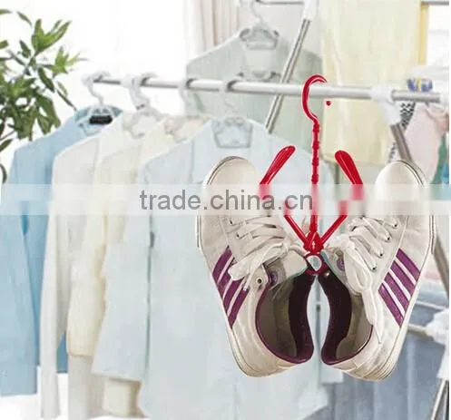 Space-saving Hook Hanger Clothes Shoes Organizer Magic Clothing Rack Portable Folding