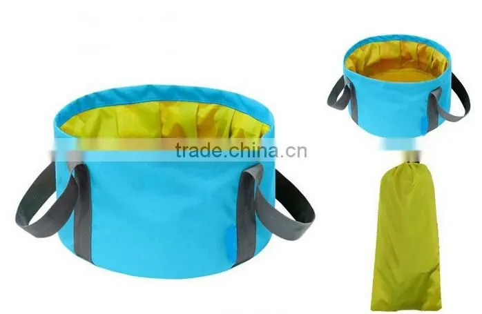 Outdoor camping hiking travel foldable wash basin washing bag footbath new