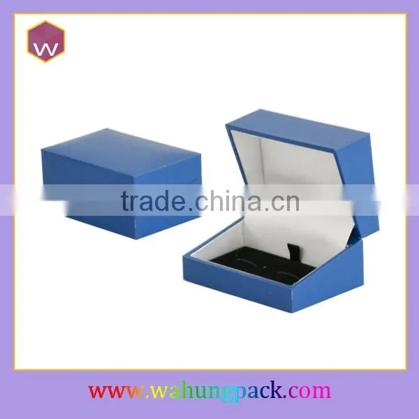 Luxury Blue Women's Cufflink Box Single Pair Paper Cufflink Box For Cufflinks Gift Packaging