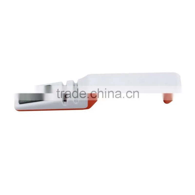 White And Red Color PS Material Kitchen&Outdoor Knife Sharpener For Knives in All Sizes