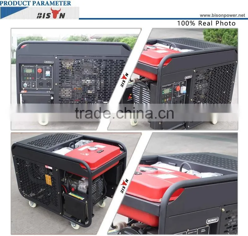 BISON CHINA portable silent type diesel generator 10kva electric power generator