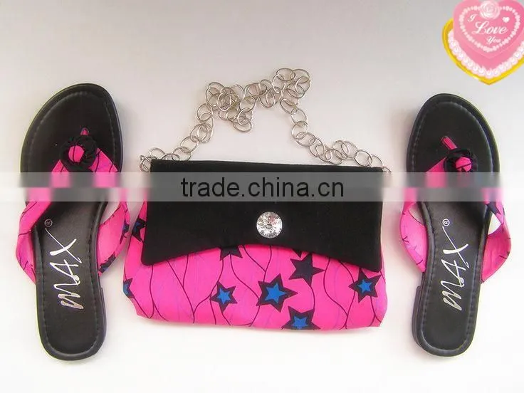 Top one China Supplier Hot Selling African Wax Shoes And Bags