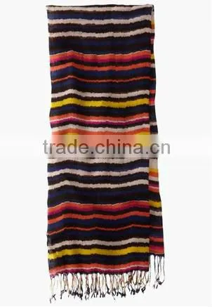 Women's Acrylic Spiced Stripe Scarf