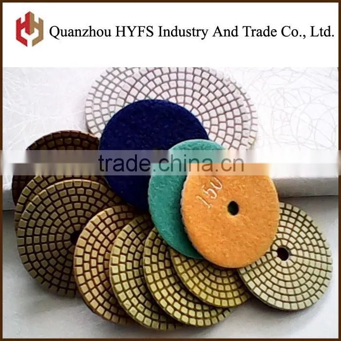3'' 4'' 5'' 6'' 8'' 10''Diamond wet polishing pad,Abrasive Pad Type 6 polishing pads