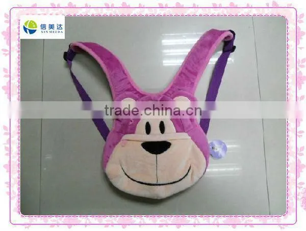 Pink pig kids plush backpack