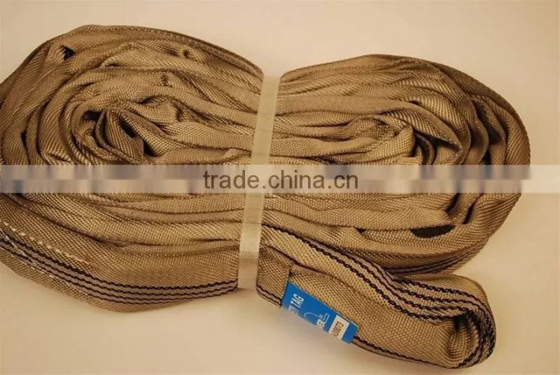 6 tons good quality round polyester lifting belt slings