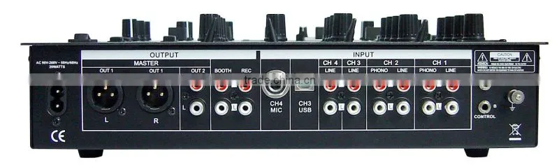 factory supply 4 channel sound mixer MIX-4DUSB professional Stage Sound System dj mixer