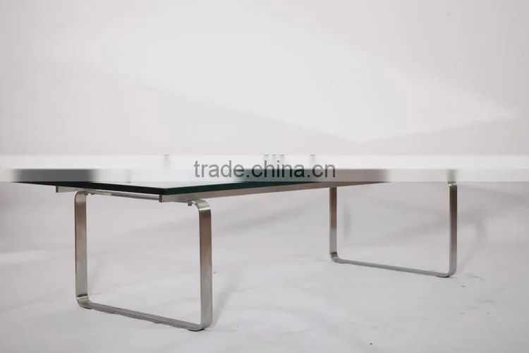 Unique fancy cheap hans wegner tempered glass top coffee table