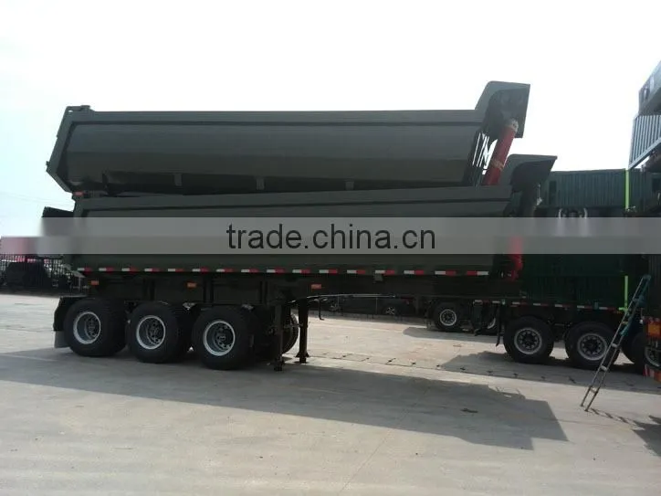 CIMC Hydraulic Cylinder Tractor U Shape Tipper Trailer, Semi Dump Truck Trailer