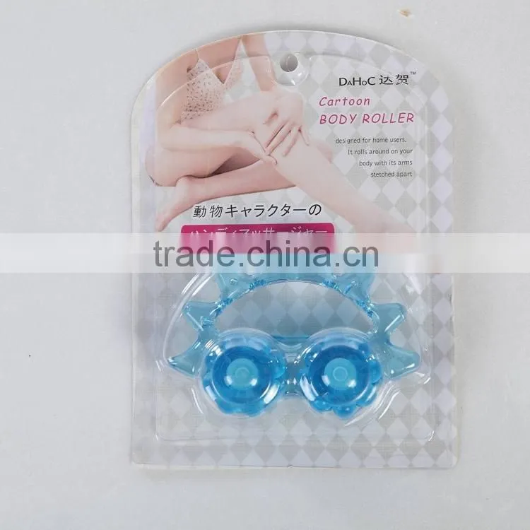 2015 beauty and new plastic handheld back and body relax roller massager