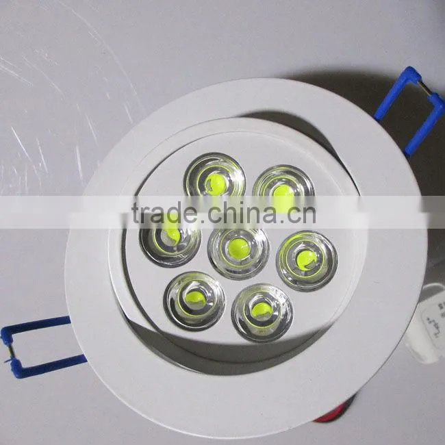7W white Led dowlights,700LM,AC85-265V,7*1W ,2 years warranty