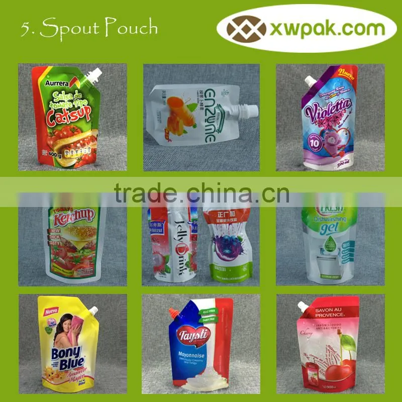 Resealable Plastic Liquid Spout Bag
