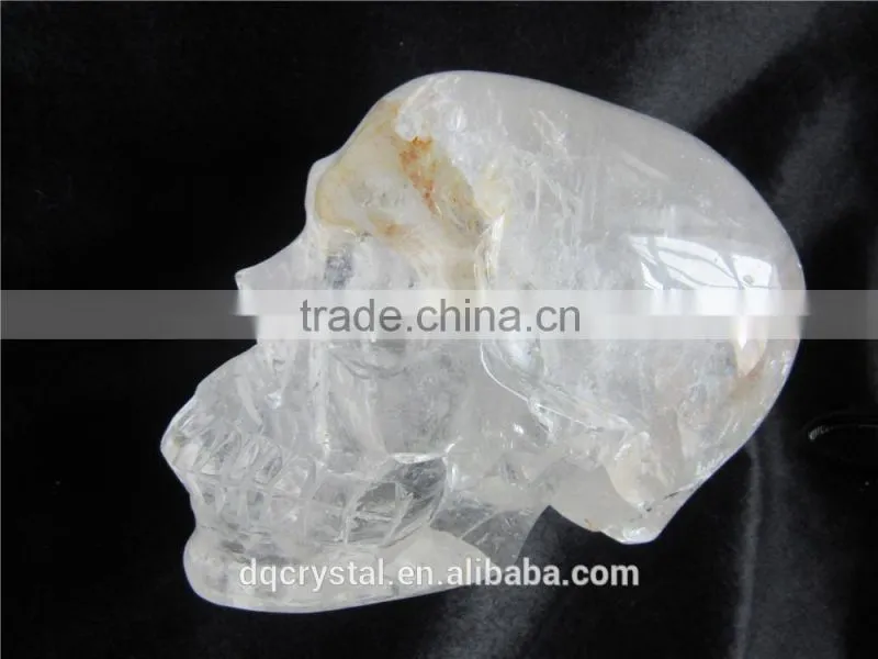 NATURAL Rock Clear white Crystal Skulls