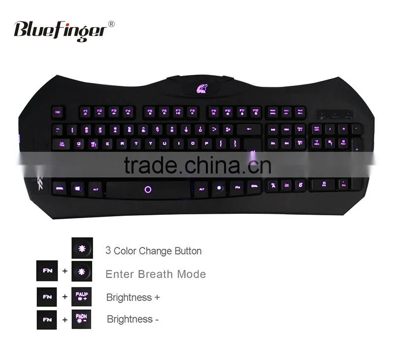 2015 High quality Colorful led Backlit electric keyboard for gaming