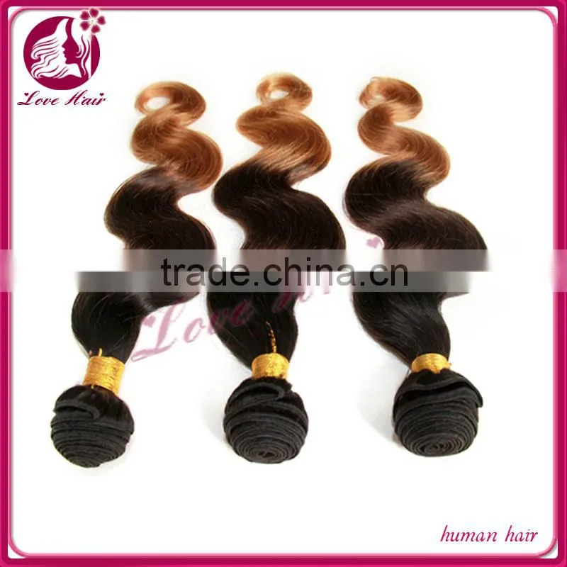 New fashion cheap ombre hair extension 3 tone color ombre hair