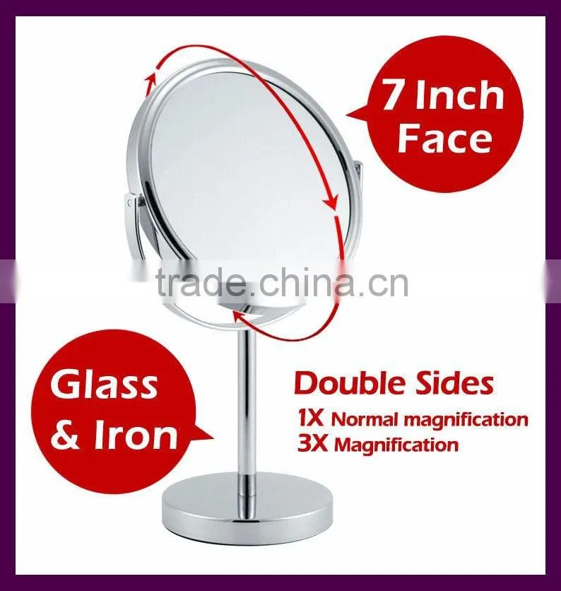 7 Inch Beautiful Double Sides Simple Table Desktop Mirror