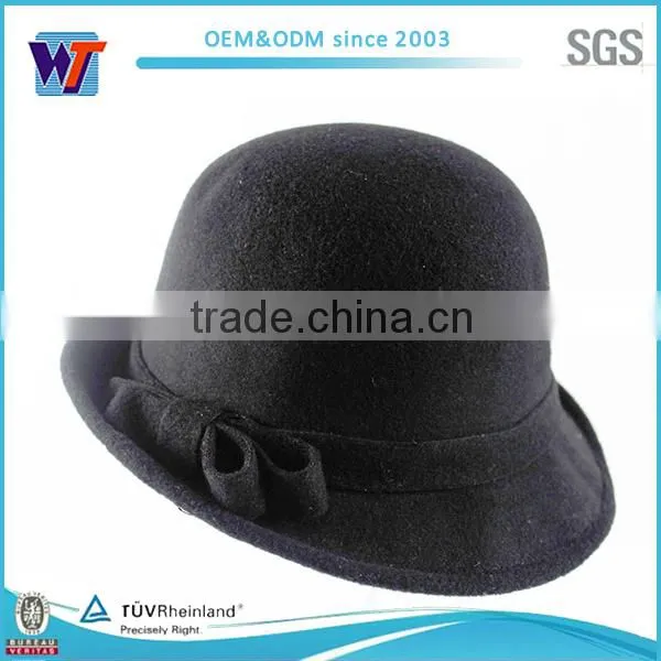 Rose red bowler hat felt hillbilly hat wholesale german felt hat