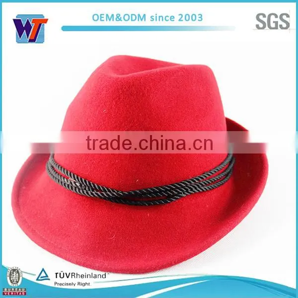 Hot selling women fedora hats, cheap fedora hat, ladies trilby hat