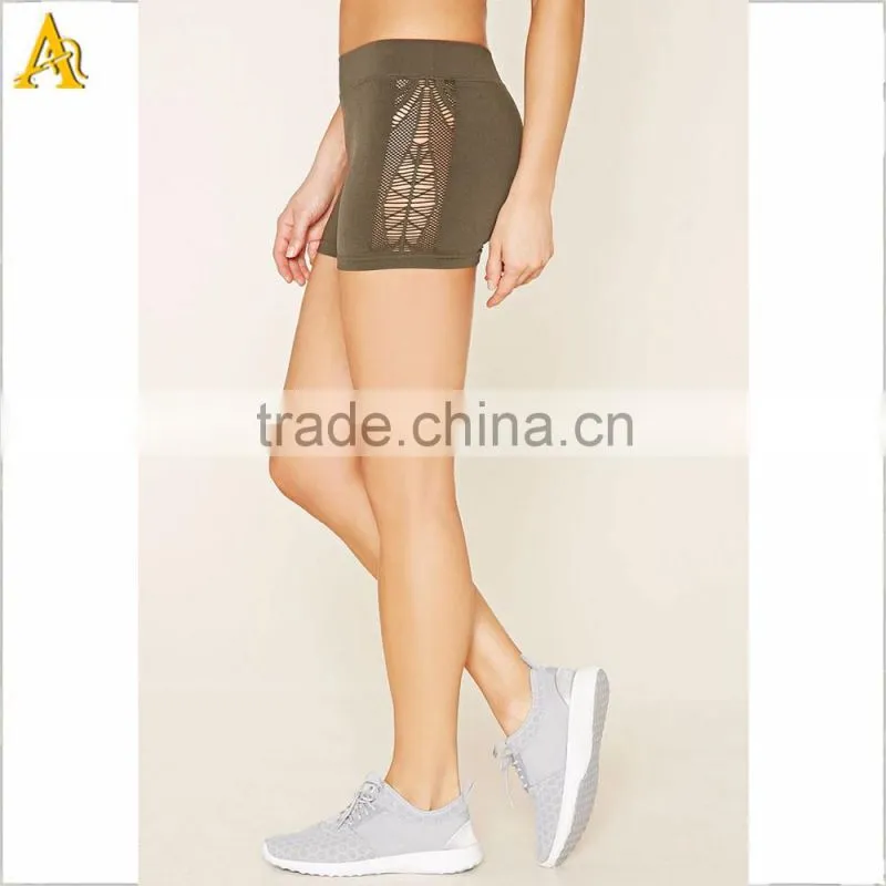 womens athletic apparel Active Cutout Seamless Shorts