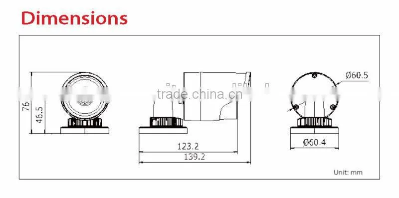 3 Megapixel ir bullet network camera 3mp hikvision IP ds-2cd2032-i