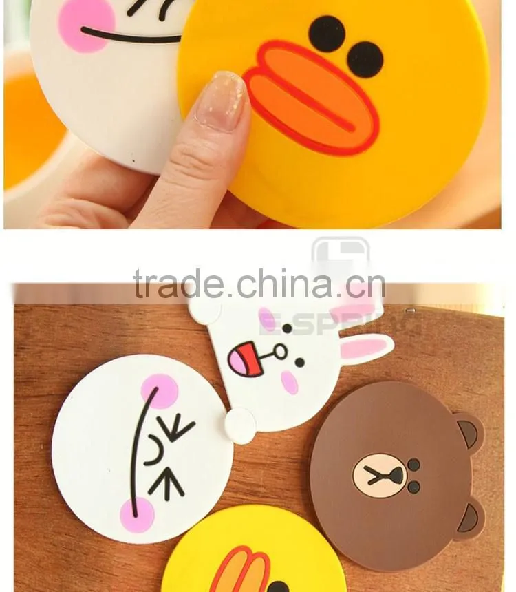 Kitchen Accessories Cute Anime Silicone Coffee Placemat Cartoon Drink Coaster Cup mat