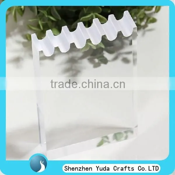 custom clear and colored cast acrylic block , engraved plexiglass logo block, silk-screen printing perspex brick 20-50mm thick
