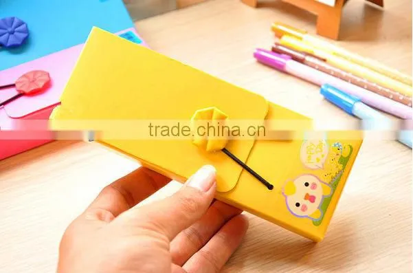 2014 new product Soft silicone pencil case with ribbon