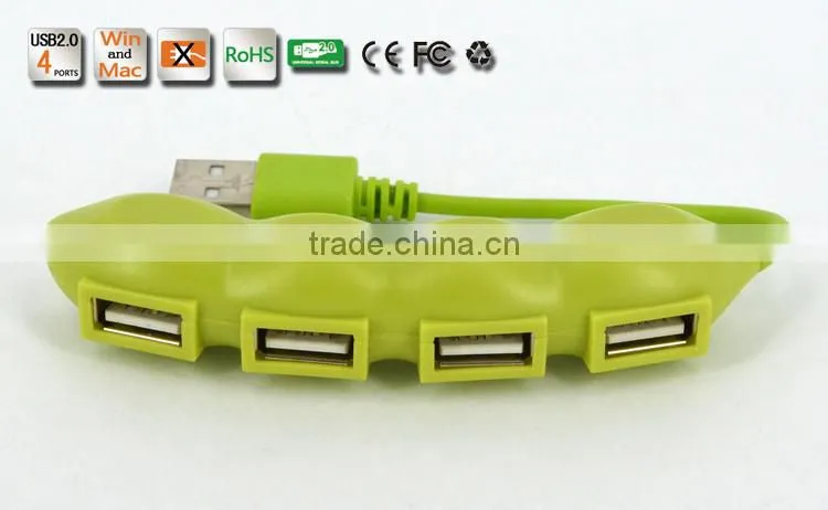 China Personal Design slim funny mini 4 port usb 2.0 hub from usb hub suppliers