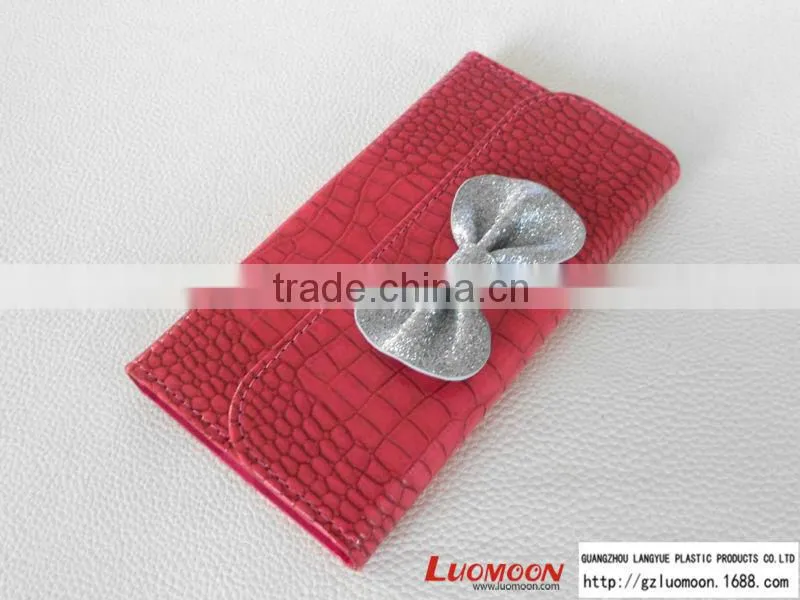 Luxury Crocodile Leather Vein Butterfly Knot Case for S4 S5 S6