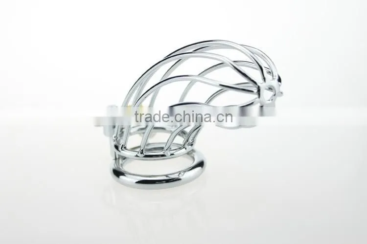 Girls Lock The Steel Anal Lock Penis Ring Sex Toy Chastity Cock Cage