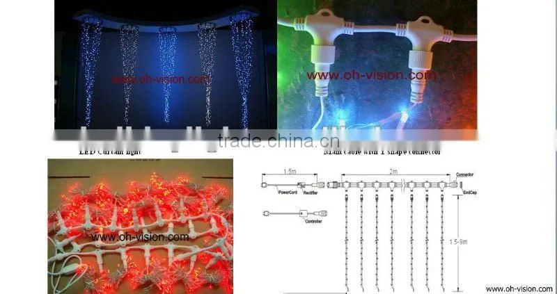 CE RoHS outdoor use connectable ip65 curtain light