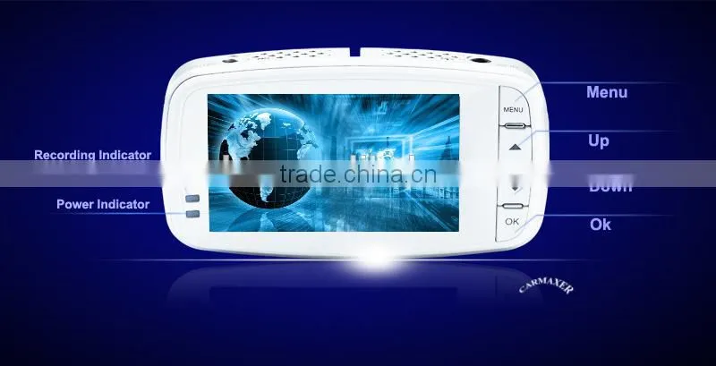 New Hot 120 Degree H.264 2.7" Inch Motion Detection Dual Camera manual car camera hd dvr car