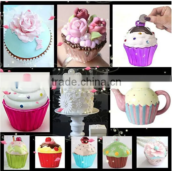 Wholesale art ceramic Lovely Handbag Cupcake Decor Candy Jar