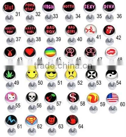 69 Logo Monroe Lip Jewelry Surgical Steel Body Jewelry