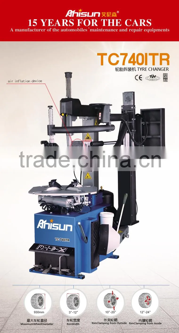 fully automatic tire changing equipment used in garage shop