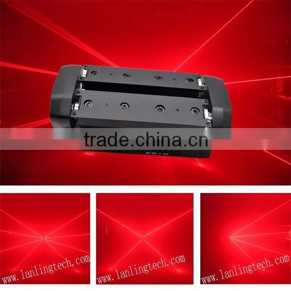 Factory 8 eyes moving head beam light Red color Mini spider laser lighting