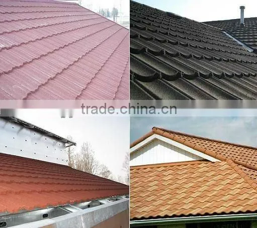 COLORFUL STONE ALUMINUM ROOFING TILE