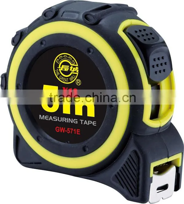 New steel measuring tape,American style,Non-slip rubber case