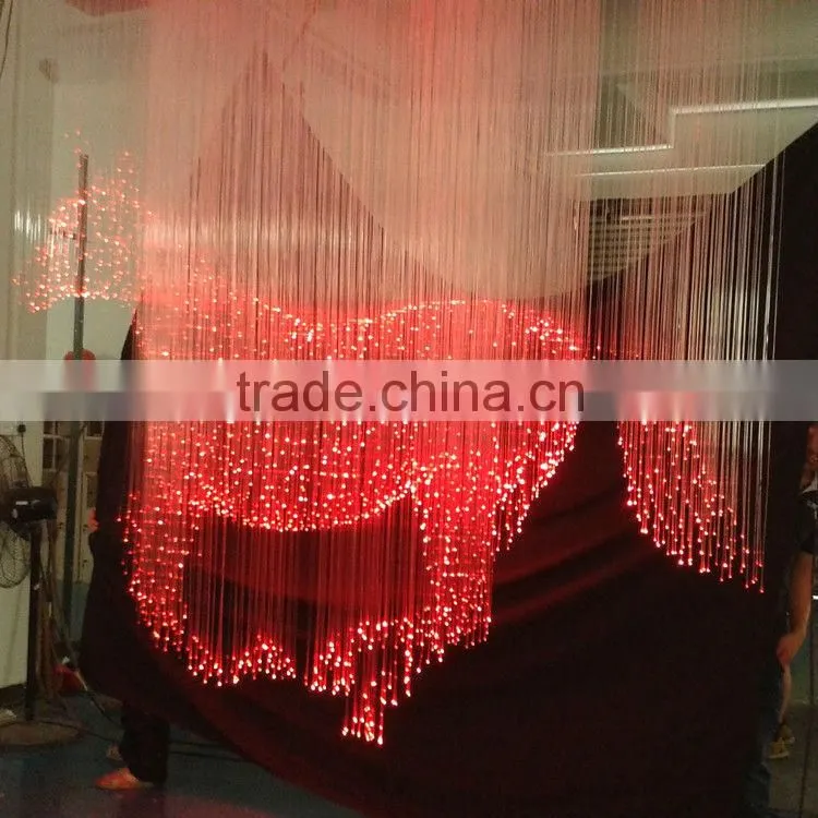 Contemporary horse design Led fiber optic lighting chandelier for park decoration